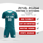 Custom Aqua Aqua Training Uniform For Men Soccer Sets Jersey