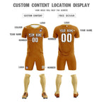 Custom Light Brown Khaki Training Uniform For Men Soccer Sets Jersey