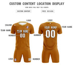 Custom Light Brown Khaki Training Uniform For Men Soccer Sets Jersey