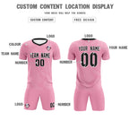 Custom Light Pink White Training Uniform For Men Soccer Sets Jersey