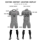 Custom Dark Gray White Training Uniform For Men Soccer Sets Jersey