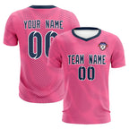 Custom Pink Navy Training Uniform For Men Soccer Sets Jersey
