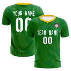 Custom Kelly Green Yellow Training Uniform For Men Soccer Sets Jersey