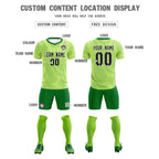 Custom Green Kelly Green Training Uniform For Men Soccer Sets Jersey