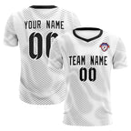 Custom White Black Training Uniform For Men Soccer Sets Jersey