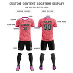 Custom Light Red Camo sports Soccer Tops/Sets Jersey