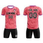 Custom Light Red Camo sports Soccer Tops/Sets Jersey