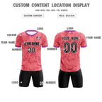 Custom Light Red Camo sports Soccer Tops/Sets Jersey
