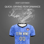 Custom Light Blue Camo sports Soccer Tops/Sets Jersey