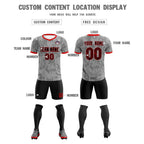 Custom Dark Gray Camo sports Soccer Tops/Sets Jersey