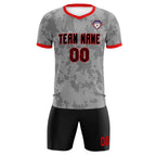 Custom Dark Gray Camo sports Soccer Tops/Sets Jersey