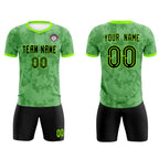 Custom Green Camo sports Soccer Tops/Sets Jersey