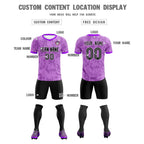 Custom Light Purple Camo sports Soccer Tops/Sets Jersey
