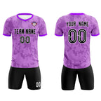 Custom Light Purple Camo sports Soccer Tops/Sets Jersey