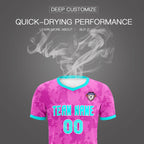 Custom Pink Camo sports Soccer Tops/Sets Jersey