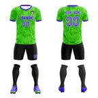 Custom Neon Green Camo sports Soccer Tops/Sets Jersey