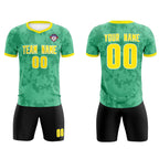 Custom Green Camo sports Soccer Tops/Sets Jersey