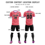 Custom Light Red Camo sports Soccer Tops/Sets Jersey