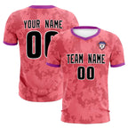 Custom Light Red Camo sports Soccer Tops/Sets Jersey