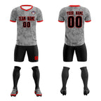 Custom Dark Gray Camo sports Soccer Tops/Sets Jersey