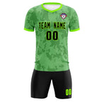 Custom Green Camo sports Soccer Tops/Sets Jersey