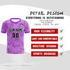 Custom Light Purple Camo sports Soccer Tops/Sets Jersey