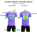 Custom Light Purple Camo sports Soccer Tops/Sets Jersey