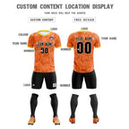 Custom Orange Camo sports Soccer Tops/Sets Jersey
