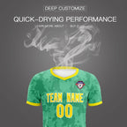 Custom Green Camo sports Soccer Tops/Sets Jersey