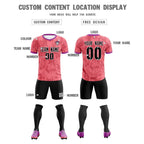 Custom Light Red Camo sports Soccer Tops/Sets Jersey