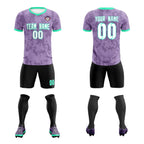 Custom Light Purple Camo sports Soccer Tops/Sets Jersey