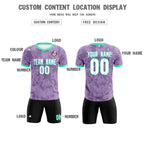 Custom Light Purple Camo sports Soccer Tops/Sets Jersey
