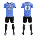 Custom Light Blue Camo sports Soccer Tops/Sets Jersey