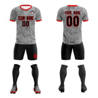 Custom Dark Gray Camo sports Soccer Tops/Sets Jersey