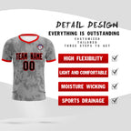 Custom Dark Gray Camo sports Soccer Tops/Sets Jersey
