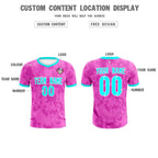 Custom Pink Camo sports Soccer Tops/Sets Jersey