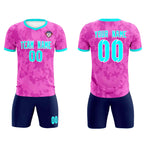 Custom Pink Camo sports Soccer Tops/Sets Jersey