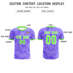 Custom Light Purple Camo sports Soccer Tops/Sets Jersey