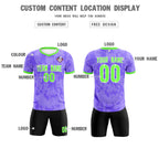 Custom Light Purple Camo sports Soccer Tops/Sets Jersey