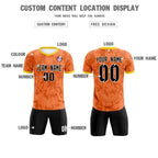 Custom Orange Camo sports Soccer Tops/Sets Jersey