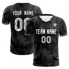 Custom Black Classic Graffiti Pattern Sportswear Soccer Tops/Sets Jersey