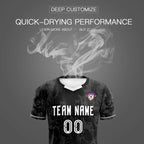 Custom Black Classic Graffiti Pattern Sportswear Soccer Tops/Sets Jersey