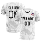 Custom White Classic Graffiti Pattern Sportswear Soccer Tops/Sets Jersey