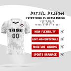Custom White Classic Graffiti Pattern Sportswear Soccer Tops/Sets Jersey