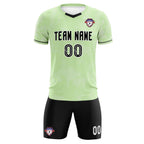 Custom Green Classic Graffiti Pattern Sportswear Soccer Tops/Sets Jersey