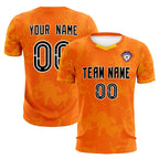 Custom Orange Classic Graffiti Pattern Sportswear Soccer Tops/Sets Jersey