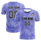 Custom Purple Classic Graffiti Pattern Sportswear Soccer Tops/Sets Jersey