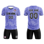 Custom Purple Classic Graffiti Pattern Sportswear Soccer Tops/Sets Jersey