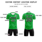 Custom Kelly Green Classic Graffiti Pattern Sportswear Soccer Tops/Sets Jersey