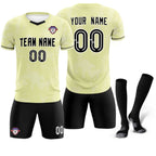 Custom Cream Classic Graffiti Pattern Sportswear Soccer Tops/Sets Jersey